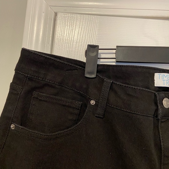 NWT Time & Tru Size 20 Black High Rise Mom Regular Stretch Straight Leg Jeans - Picture 6 of 11